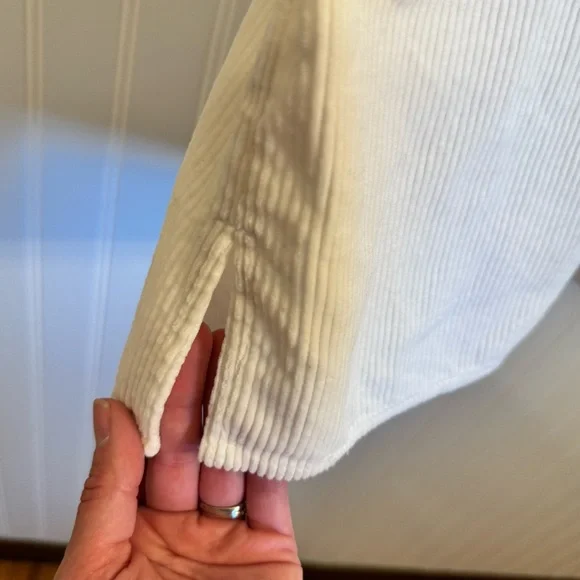 Madewell Corduroy Long-Sleeve Mini Shirtdress 100% Cotton Size Large - Picture 7 of 14